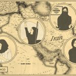 Illustration of middle east map with Muslim woman. from: PWCD - fall cover 2022 - femicide in Pakistan